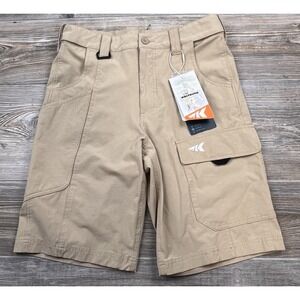 NWT KastKing Men's Casual Hiking Fishing Camping Cargo Shorts Khaki 30/10.5